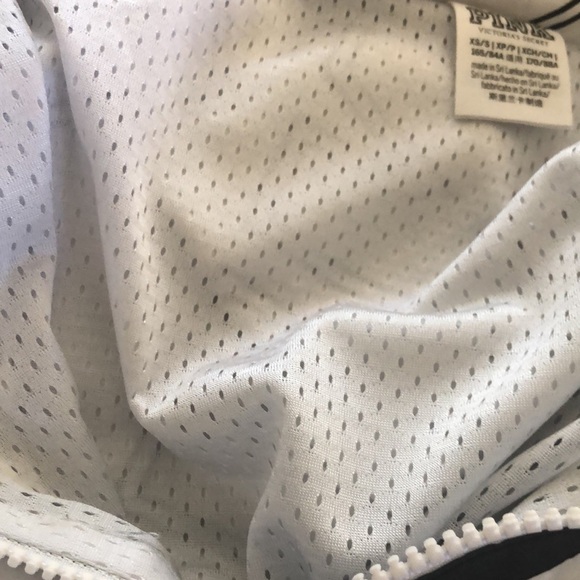 Pink Victoria’s Secret Signature Full Zip Anorak Jacket XS/S Black White Coat - Picture 8 of 9